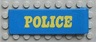 Duplo Door 1 x 4 x 1 with Yellow POLICE Pattern