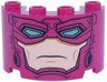 Cylinder Half 2 x 4 x 2 with 1 x 2 Cutout with Helmet, Eye Mask with Metallic Light Blue Eyes and Light Nougat Face Pattern (Galactus)
