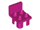 Duplo, Furniture Chair with 4 Studs and Squared Back