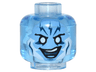 Minifigure, Head Alien with Medium Blue Face with White Eyes and Lightning Bolts on Forehead Pattern (Electro)