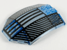 Windscreen 8 x 6 x 2 Curved Sloped Sides with Black Lines Pattern