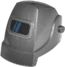 Minifigure, Headgear Helmet Welding with Dark Blue Stripes on Black Visor Pattern