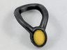Mini Doll, Necklace Amulet with Molded Yellow Stone Pattern