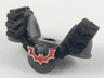 Minifigure Armor Breastplate with Rubber Tire Treads and Red Crooked Bat Pattern