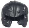 Minifigure, Headgear Helmet Castle / Fantasy Rounded with Rivets, Plates, and Damaged Cheek Protection