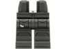 Hips and Legs with Pockets with Flaps, Silver and Red Rectangle, Black Knee Pads and Shoe Tips Pattern