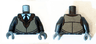 Torso White Shirt with Black Tie, Reddish Brown Jacket Collar and Silver Vest Pattern / Pearl Dark Gray Arms / Dark Bluish Gray Hands
