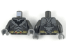 Torso Armor, Black Bat Logo, Silver Plates, Gold Belt Pattern with Red Semicircles / Pearl Dark Gray Arms / Dark Bluish Gray Hands