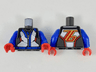 Torso Jumpsuit with White Front Panel, Blue Along Silver Zipper, Red '76' on Back Pattern / Blue Arms / Red Hands
