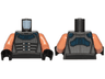 Torso SW Female Outline, Jumpsuit with Gray Armor Vest Pattern / Nougat Arms / Black Hands