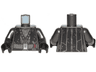 Torso SW Black Robe, Silver Spots and Buckle Pattern / Pearl Dark Gray Arms / Black Hands