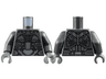 Torso Armor with Silver Panels and Light Bluish Gray Straps Pattern / Pearl Dark Gray Arms / Dark Bluish Gray Hands