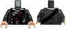 Torso Jacket over Dark Red Vest, White Collar, Black Belt and Cross Belt, Silver Buckles and Necklace Pattern / Pearl Dark Gray Arms / Light Nougat Hands
