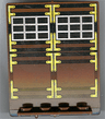 Door 2 x 5 x 5 Swivel, Flat Base with Ninja Pattern