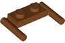 Plate, Modified 1 x 2 with Bar Handles - Flat Ends, Low Attachment