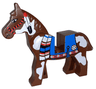 Horse with Blue Blanket, Right Side Red Circle Pattern