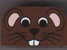 Slope, Curved 4 x 2 x 2 Double with 4 Studs with Mouse Face Pattern