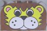 Slope, Curved 4 x 2 x 2 Double with 4 Studs with Lion Face Pattern