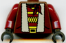 Torso Adventurers Orient Jacket Fur Lining, Striped Shirt, Bandana Pattern / Dark Red Arms / Black Hands