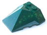 Wedge 4 x 4 x 1 1/3 Pyramid Center with Green Scale Pattern