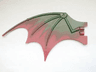 Dragon Wing 19 x 11 with Bar Hole and 2 Pin Holes with Marbled Dark Red Trailing Edge Pattern
