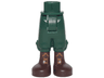 Mini Doll Hips and Trousers Cropped with Dark Brown Boots with Medium Nougat Leaf Symbols and Laces Pattern - Thick Hinge