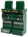 Hips and Legs with Dark Tan Belt, Dark Silver Tube, Armor, Knee Pads and Prosthetic Right Leg, Sand Green Trim Pattern