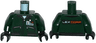 Torso Batman Jacket with Zipper Pockets, ID Badge and 'LEXCORP' on Back Pattern / Dark Green Arms / Black Hands