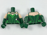 Torso Batman Poison Ivy Plant Foliage White Flowers Pattern / Dark Green Arms with Molded Light Nougat Short Sleeves and Printed Flowers on Left Arm Pattern / Dark Green Hands