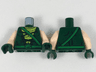 Torso Tunic with Laces over Lime Shirt, Green Belts with 'G' Buckle Pattern / Light Nougat Arms / Dark Green Hands