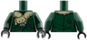 Torso Harry Potter Pinstripe Jacket with Cat Holding Mouse Shawl and Spider on Back Pattern / Dark Green Arms / Black Hands