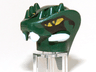 Minifigure, Head, Modified Snake with Horns and Black Scales Pattern (Lizaru)