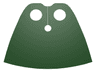 Minifigure Cape Cloth, Very Short - Traditional Starched Fabric
