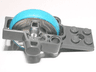 Flywheel Plate 2 x 8 with Metal Flywheel and Dark Azure Tire (Chima Speedorz Rip Cord Base)