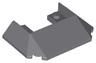 Wedge 6 x 4 Cutout (Train Roof) with 5 Large Bottom Tubes