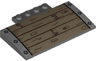 Slope, Curved 5 x 8 x 2/3 with 4 Studs with Wood Panel Drawbridge Pattern