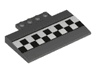 Slope, Curved 5 x 8 x 2/3 with 4 Studs with Checkered Pattern