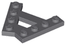 Wedge, Plate A-Shape with 2 Rows of 4 Studs