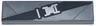 Tile 1 x 4 with Black Belt with Silver Buckle on Dark Silver Background Pattern (BrickHeadz Batman (Batman v Superman) Chest)