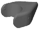 Shark Head with Pointed Nose and Debossed Eyes