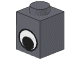 Brick 1 x 1 with Black and White Eye without Pupil Pattern