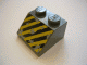 Slope 45 2 x 2 with Black and Yellow Danger Stripes Pattern