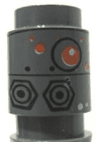 Brick, Round 1 x 1 with SW IG-88 Head Pattern
