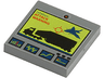 Tile 2 x 2 with Jet Attacking Truck and 'ATTACK WARNING' Screen Pattern