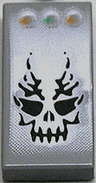Tile 1 x 2 with Alpha Team Ogel Skull and 3 Buttons Pattern