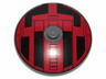 Dish 4 x 4 Inverted (Radar) with Solid Stud with Star Wars TIE Hatch Black and Red Pattern