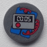 Tile, Round 2 x 2 with Time Bomb with '00:05' Pattern (Sticker) - Set 8639