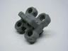 Technic, Spike Connector with 4 Holes Parallel and Raised Center - Flexible Rubber