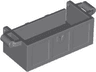Container, Treasure Chest Bottom with Slots in Back