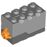 Electric, Sound Brick 2 x 4 x 2 with Light Bluish Gray Top and Carousel Sound